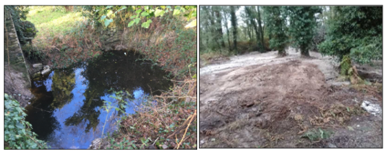 Puits du Bé avant et après les travaux
