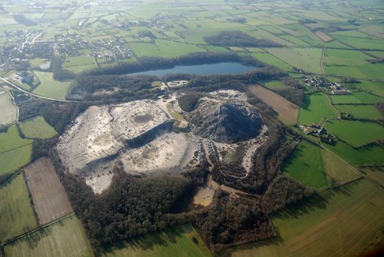 Site minier d'Abbaretz : vue aérienne actuelle