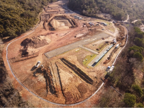 Vue générale du chantier sur l'un des 2 dépôts