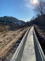 Réalisation d'un caniveau béton