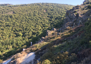 Vue du chantier en bordure de verse