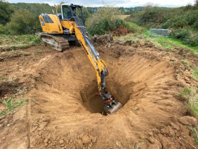 Terrassements d’une fouille conique