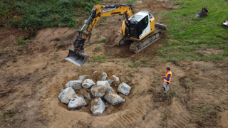 Réalisation du tumulus