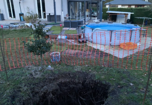 Vue de l’effondrement avant travaux