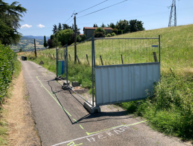 Location du fontis sur la voirie