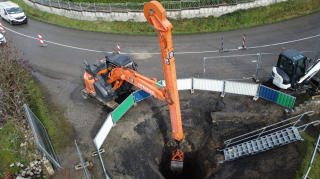Rive de Gier - Traitement désordre 1 – Terrassement du puits