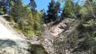 Zone des ravines sur le site d’Auzelles