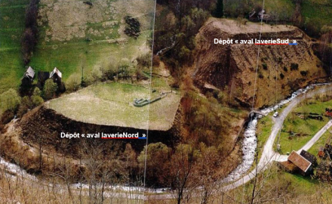 Sentein - Vue des deux dépôts de résidus d’Eylie (2003)