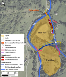 Sentein - Carte des travaux