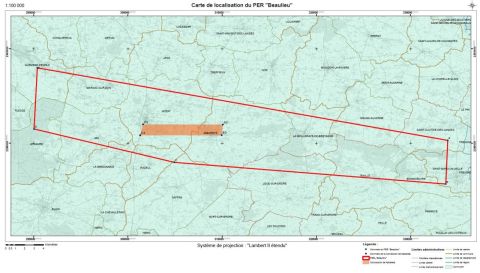 Carte de localisation du PER de Beaulieu