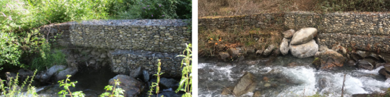 Sentien_Exemple de confortement par gabions