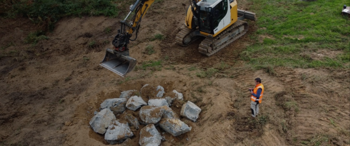 Bandeau_Cheminée 8 Vieux-Vy-sur-Couesnon - Réalisation du tumulus