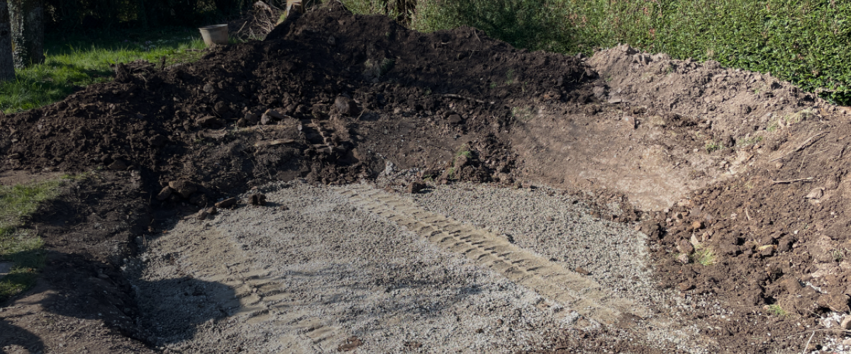 Fontis Roche-la-Molière - Jardin sécurisé par des enrochements bétonnés